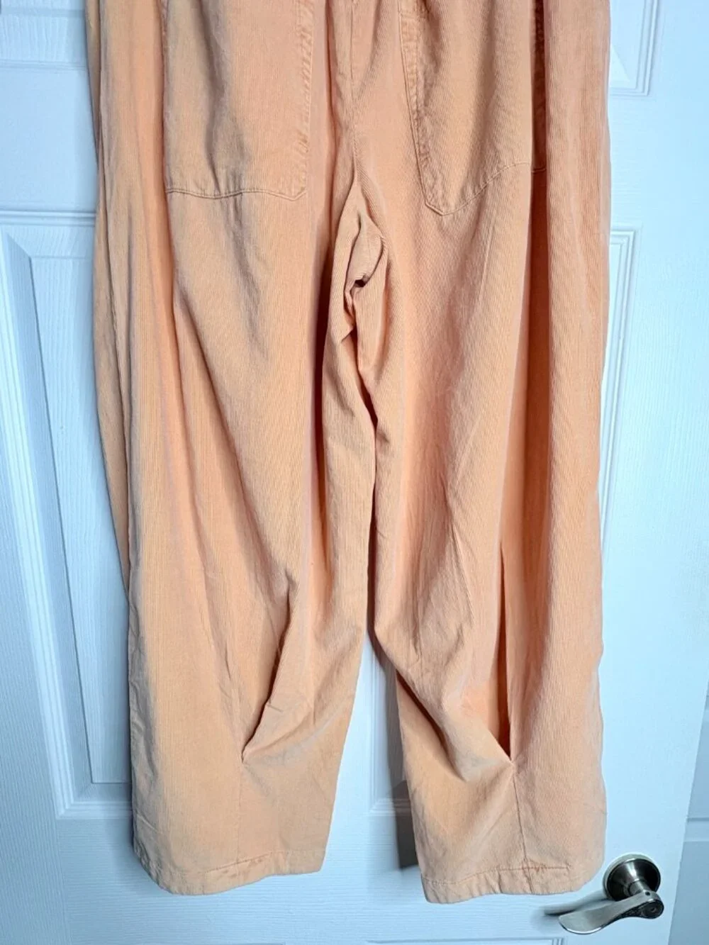 NWT Free People We The Free Apricot Corduroy Barrel Pants Size S (Fits M)